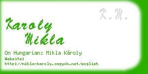 karoly mikla business card
